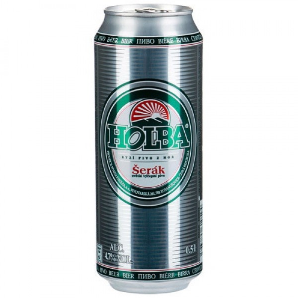 Пиво Холба светлое фильтрованое 4,7% 0,5 ж/б