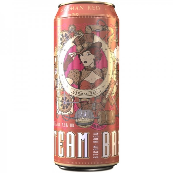 Пиво Стим Брю Герман Ред 0,5 ж/б красное